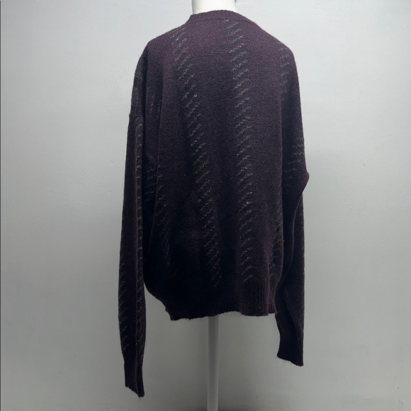Salvatore Ferragamo Vintage Sweater Long Sleeve Knit Pullover Purple Mens Medium - Picture 4 of 7